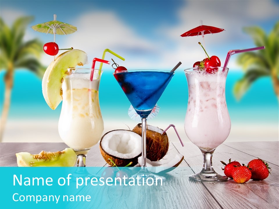 Coconut Milk Coconut Party PowerPoint Template