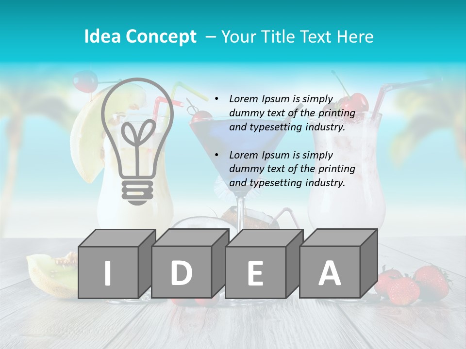 Coconut Milk Coconut Party PowerPoint Template