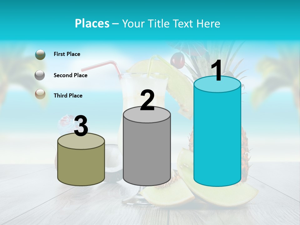 Hurricane Cubes Coconut Milk PowerPoint Template