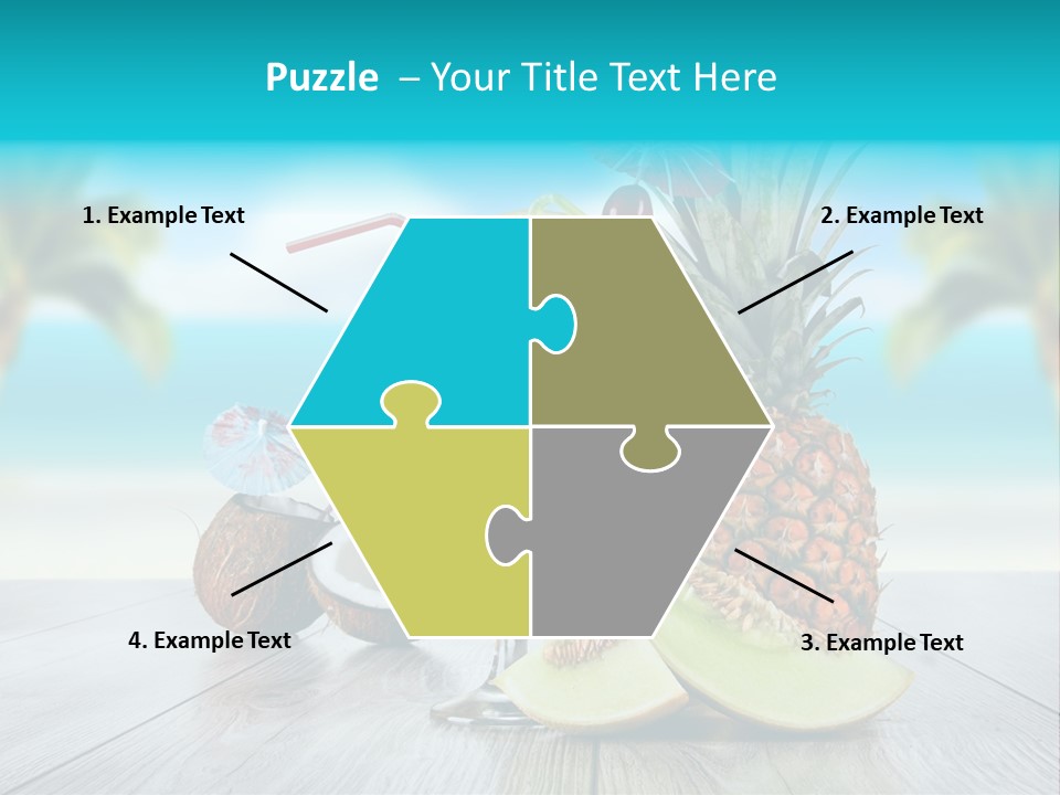 Hurricane Cubes Coconut Milk PowerPoint Template