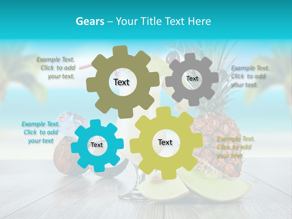 Hurricane Cubes Coconut Milk PowerPoint Template