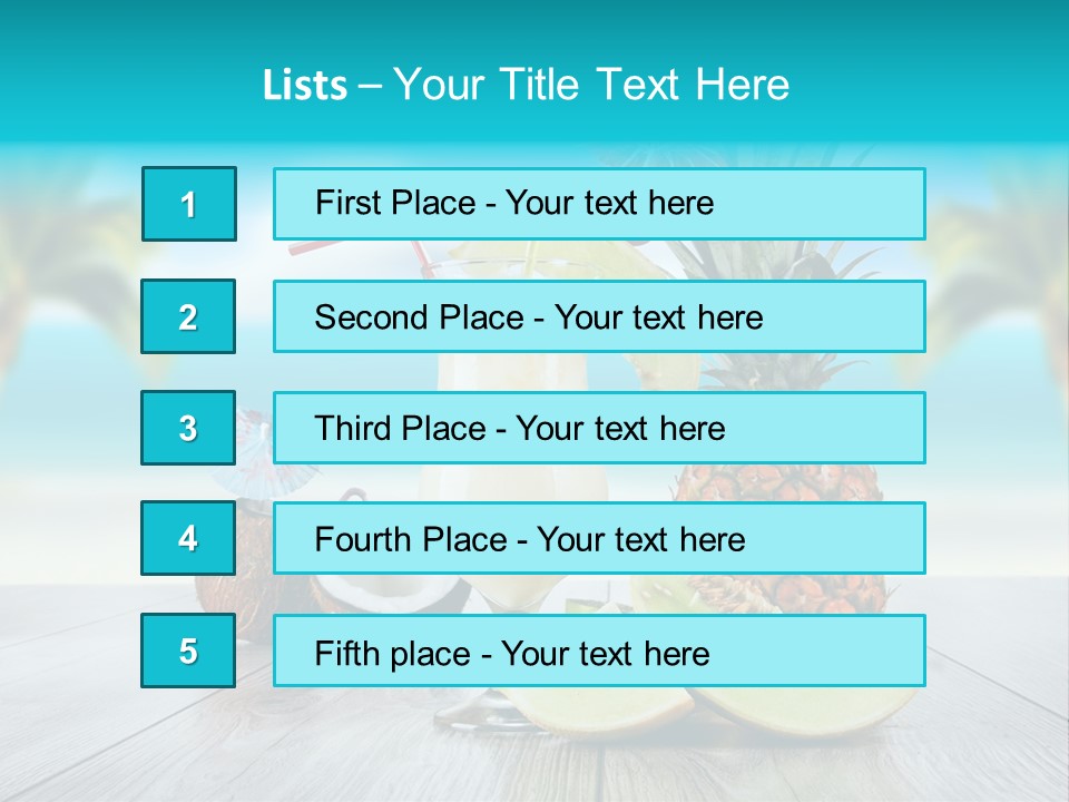 Hurricane Cubes Coconut Milk PowerPoint Template