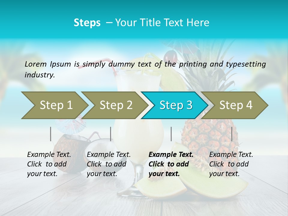 Hurricane Cubes Coconut Milk PowerPoint Template