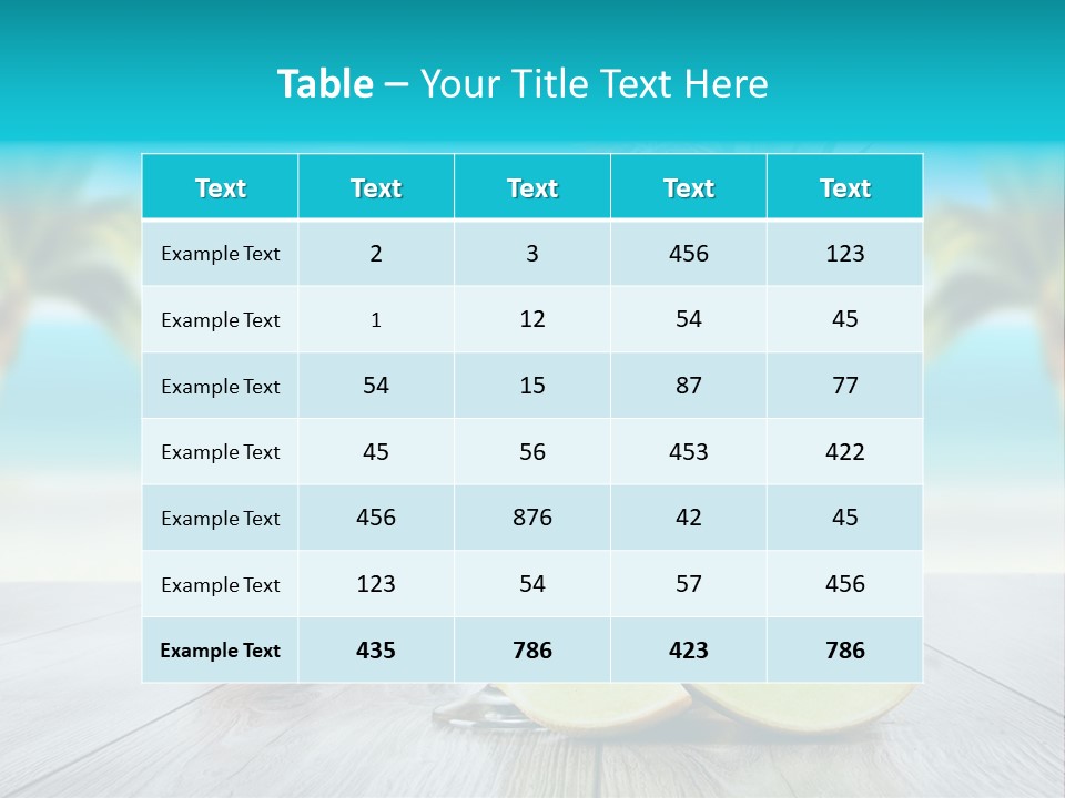 Hurricane Cubes Coconut Milk PowerPoint Template