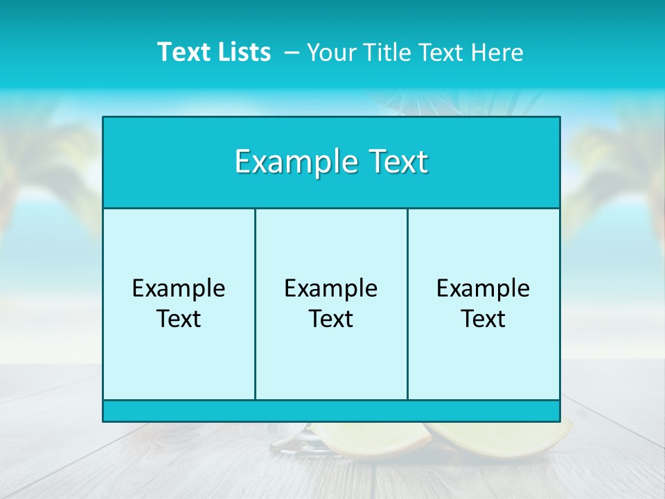 Hurricane Cubes Coconut Milk PowerPoint Template
