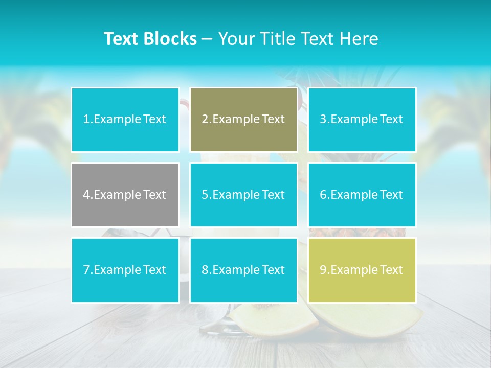 Hurricane Cubes Coconut Milk PowerPoint Template