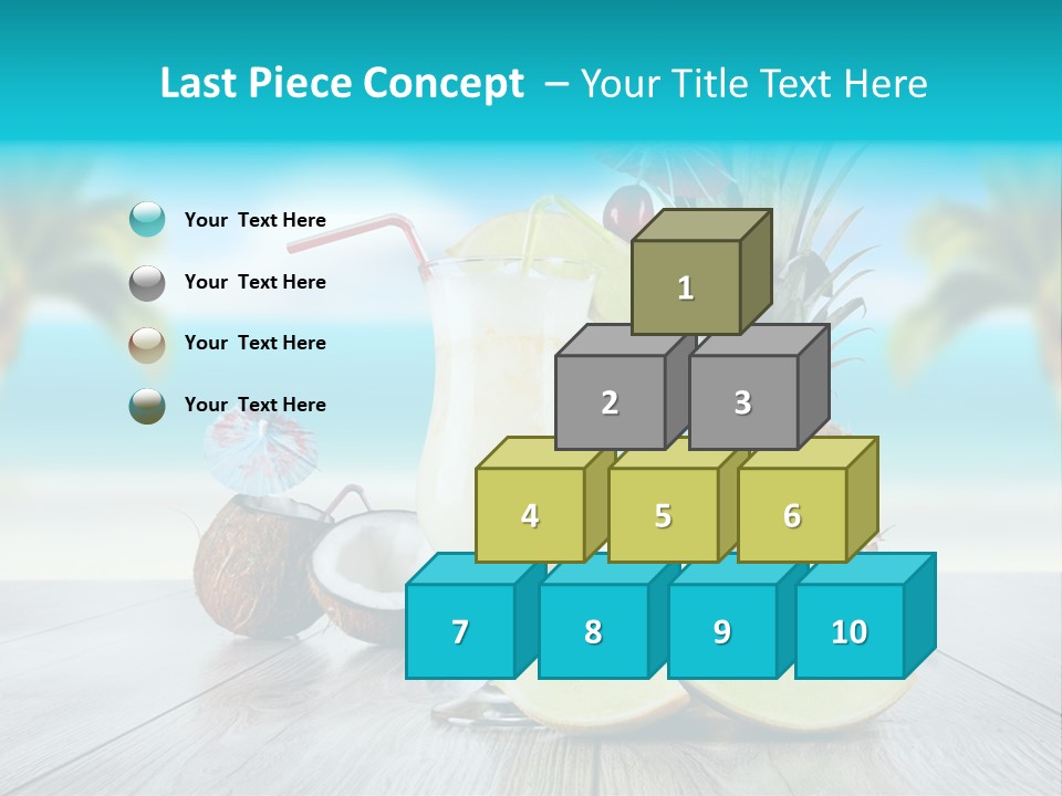 Hurricane Cubes Coconut Milk PowerPoint Template
