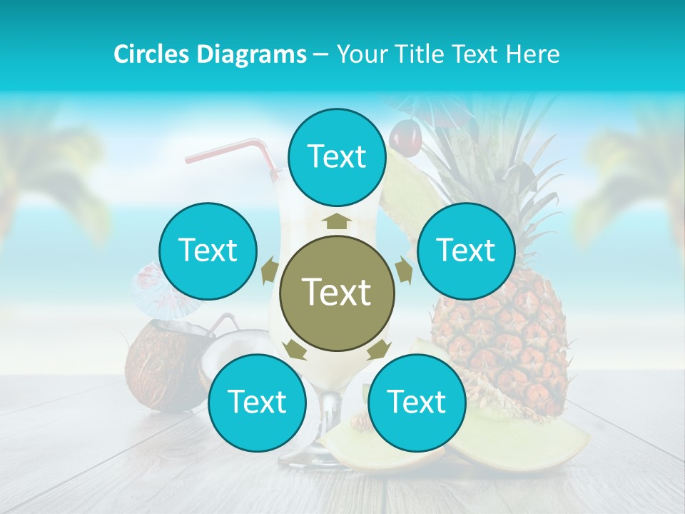 Hurricane Cubes Coconut Milk PowerPoint Template