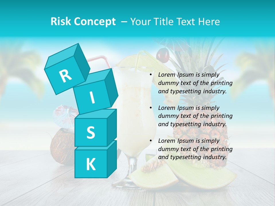 Hurricane Cubes Coconut Milk PowerPoint Template