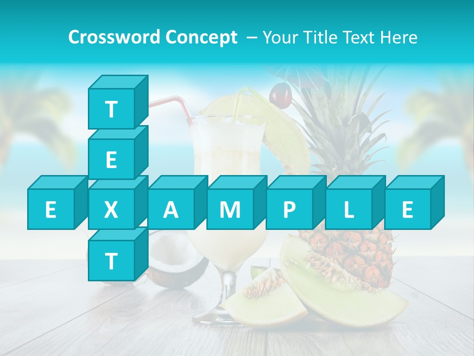 Hurricane Cubes Coconut Milk PowerPoint Template