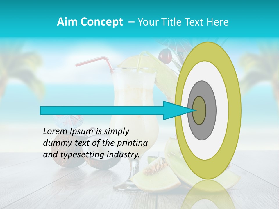 Hurricane Cubes Coconut Milk PowerPoint Template