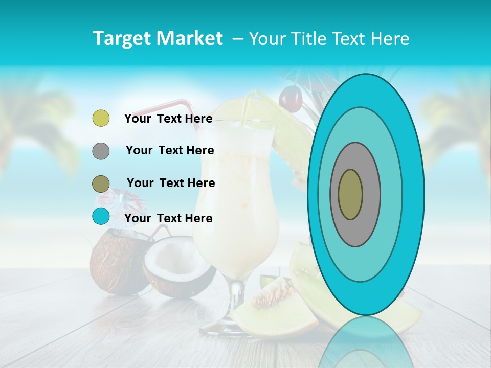 Hurricane Cubes Coconut Milk PowerPoint Template