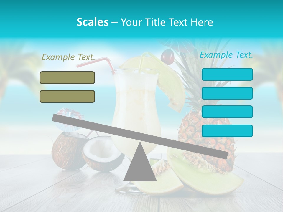Hurricane Cubes Coconut Milk PowerPoint Template