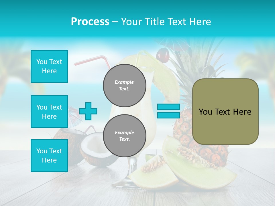 Hurricane Cubes Coconut Milk PowerPoint Template
