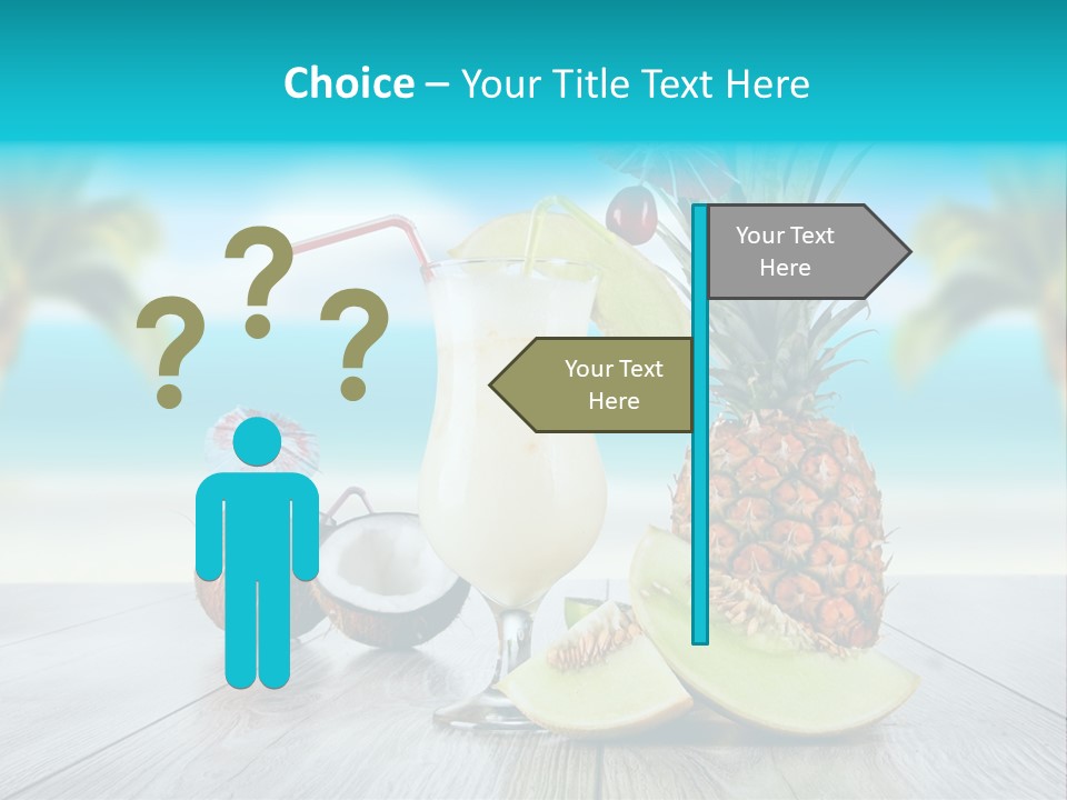 Hurricane Cubes Coconut Milk PowerPoint Template