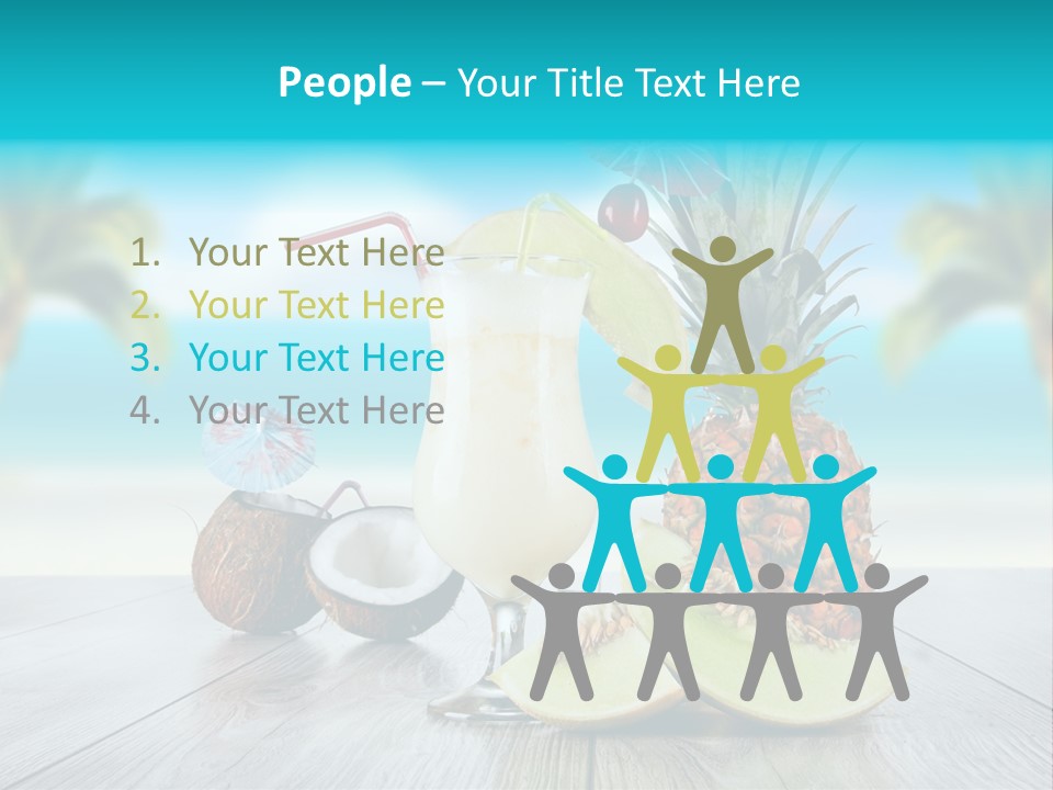 Hurricane Cubes Coconut Milk PowerPoint Template