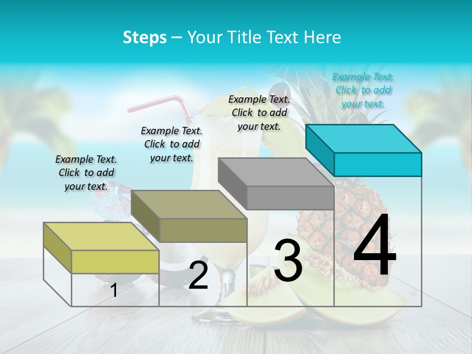 Hurricane Cubes Coconut Milk PowerPoint Template
