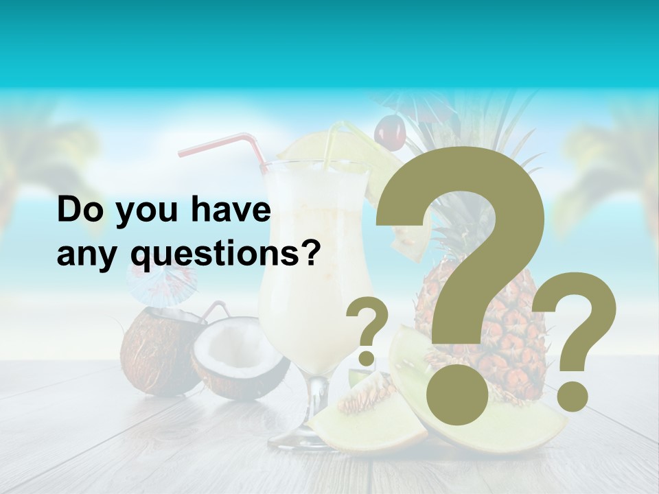 Hurricane Cubes Coconut Milk PowerPoint Template