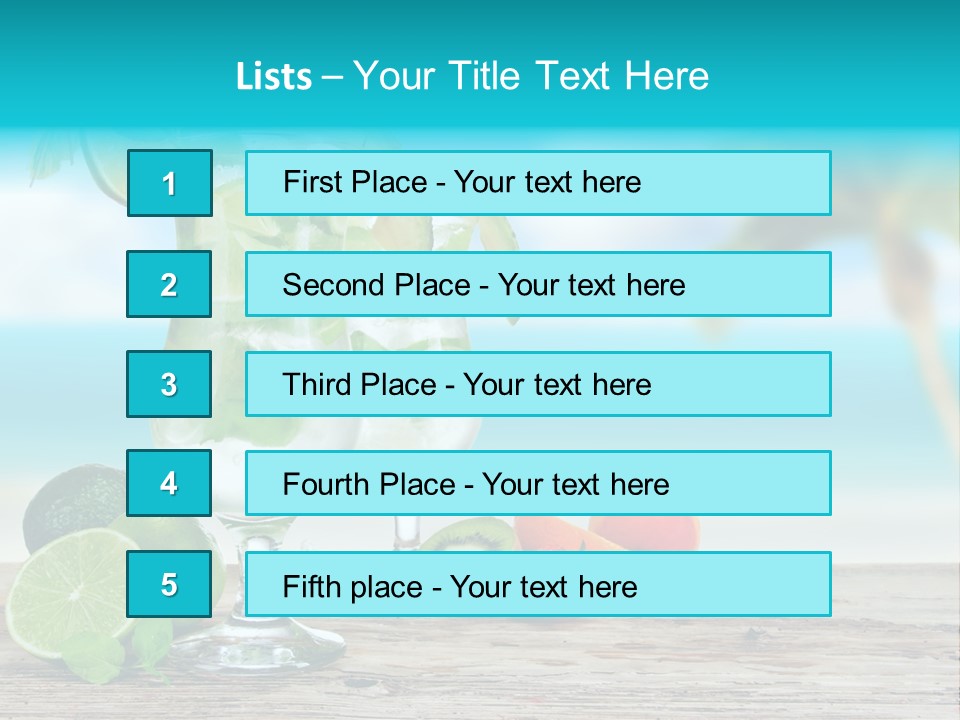 Mohito Sea Bar PowerPoint Template