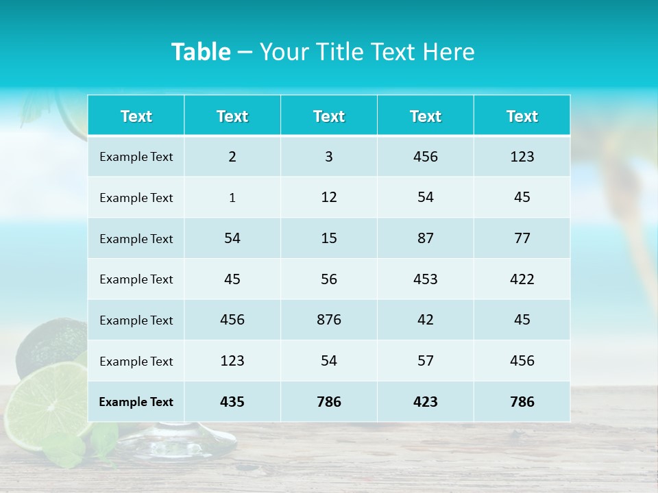 Mohito Sea Bar PowerPoint Template