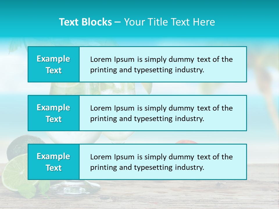 Mohito Sea Bar PowerPoint Template