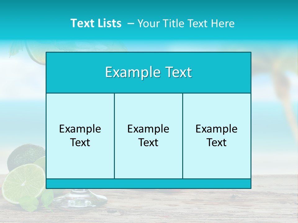 Mohito Sea Bar PowerPoint Template