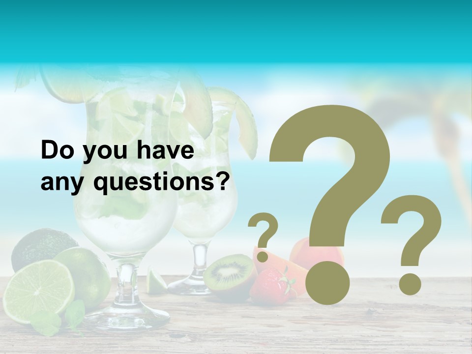 Mohito Sea Bar PowerPoint Template