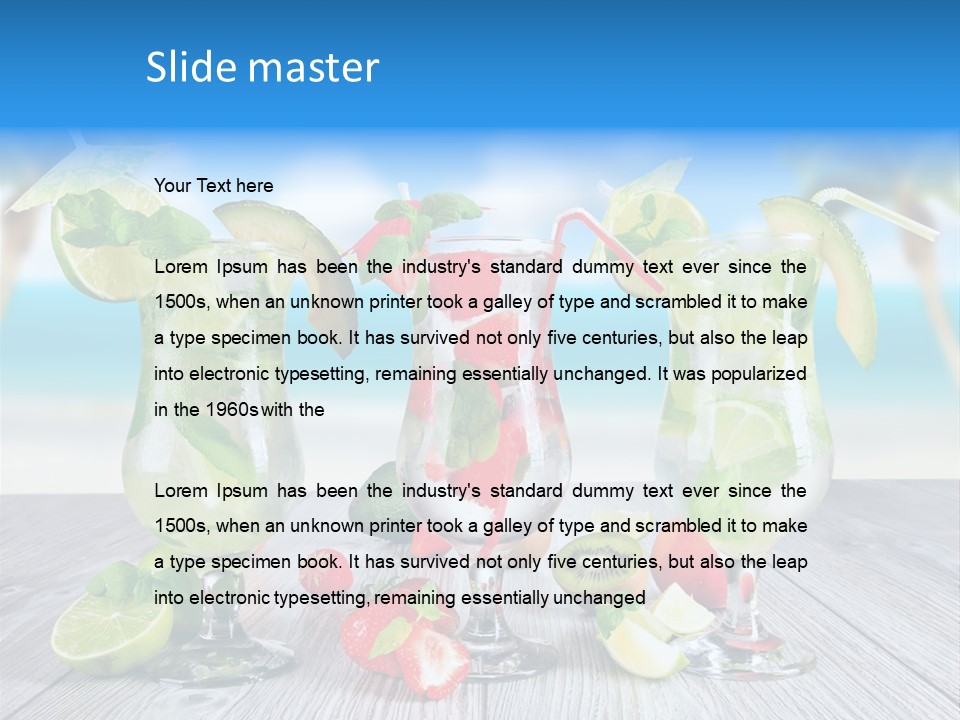 Fresh Wooden Lemon PowerPoint Template