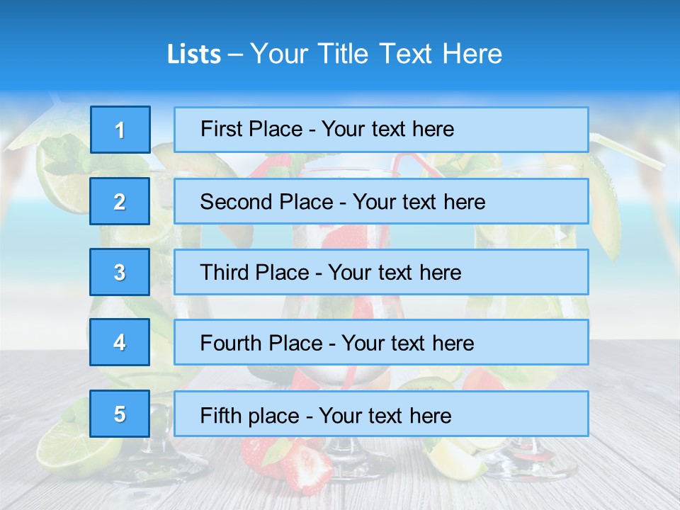 Fresh Wooden Lemon PowerPoint Template