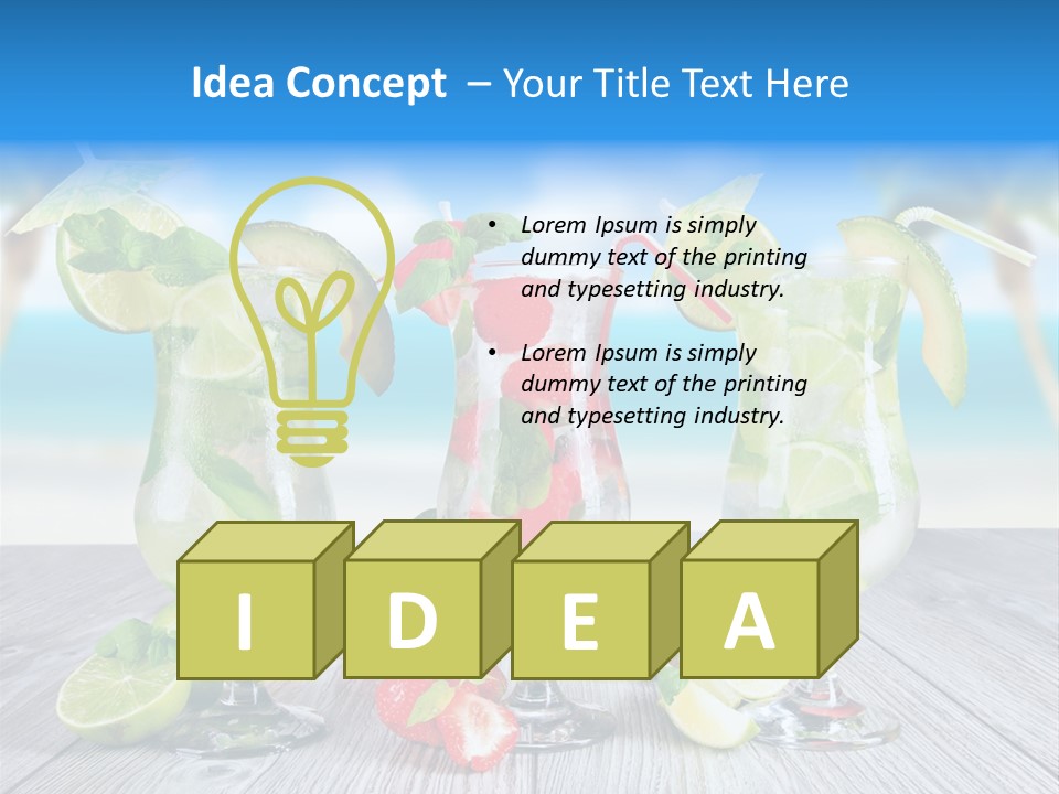 Fresh Wooden Lemon PowerPoint Template