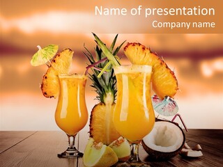 Exotic Hurricane Holiday PowerPoint Template