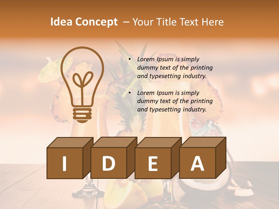 Exotic Hurricane Holiday PowerPoint Template