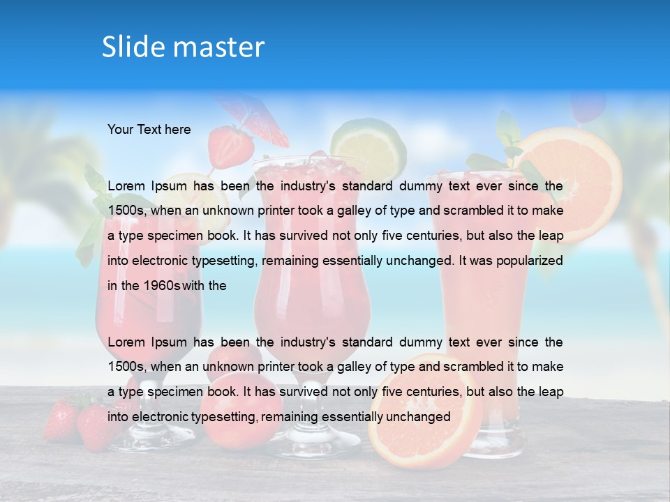 Fruit Libre Cuba PowerPoint Template