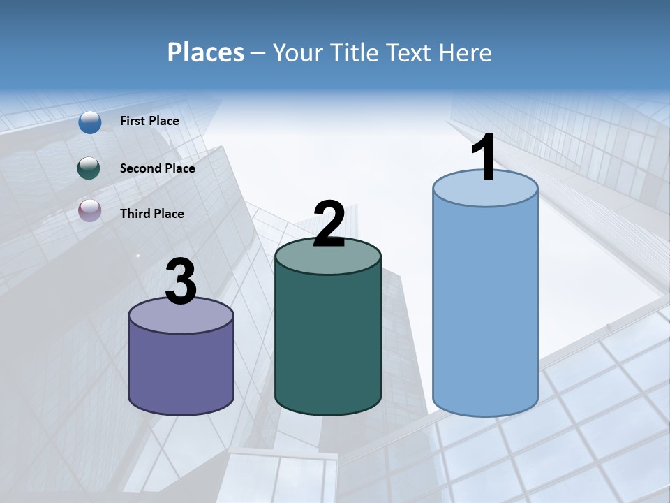 Klar Grau Hochhaus PowerPoint Template