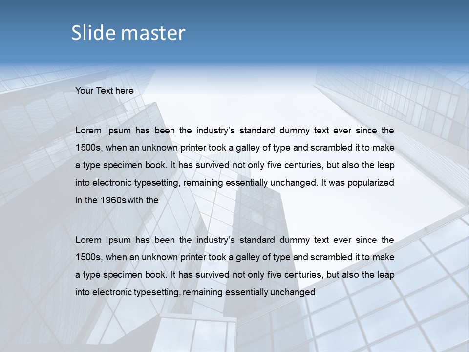 Klar Grau Hochhaus PowerPoint Template