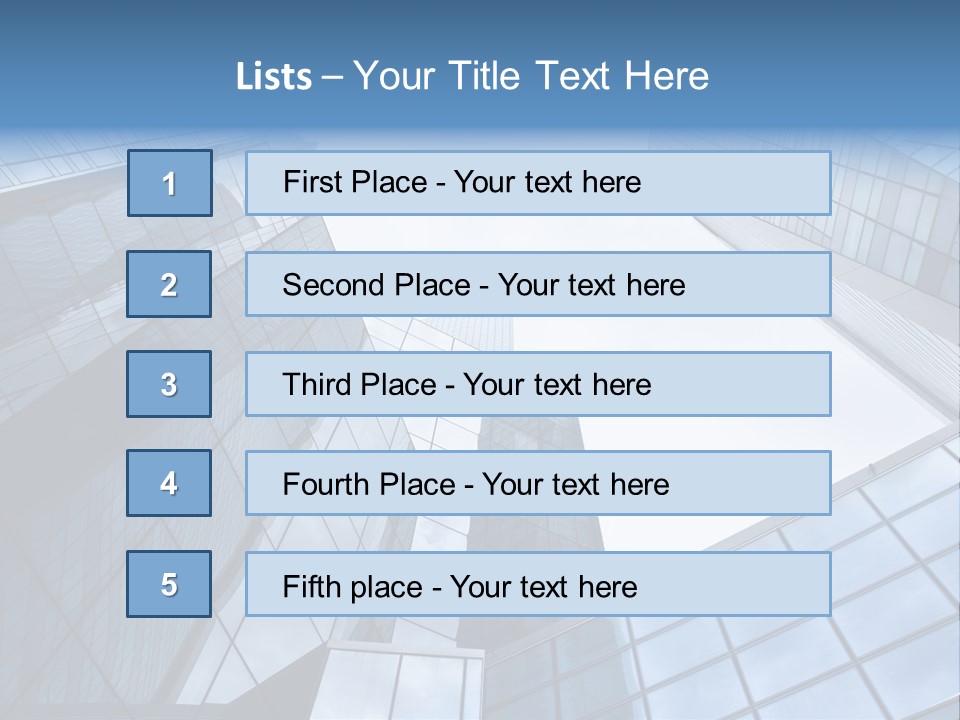 Klar Grau Hochhaus PowerPoint Template