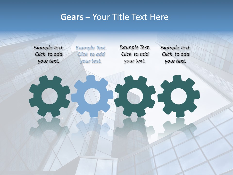 Klar Grau Hochhaus PowerPoint Template