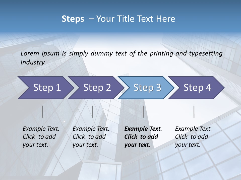 Klar Grau Hochhaus PowerPoint Template