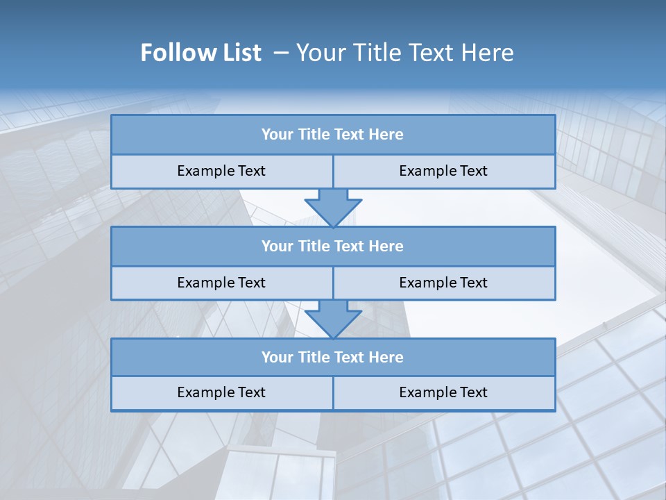 Klar Grau Hochhaus PowerPoint Template