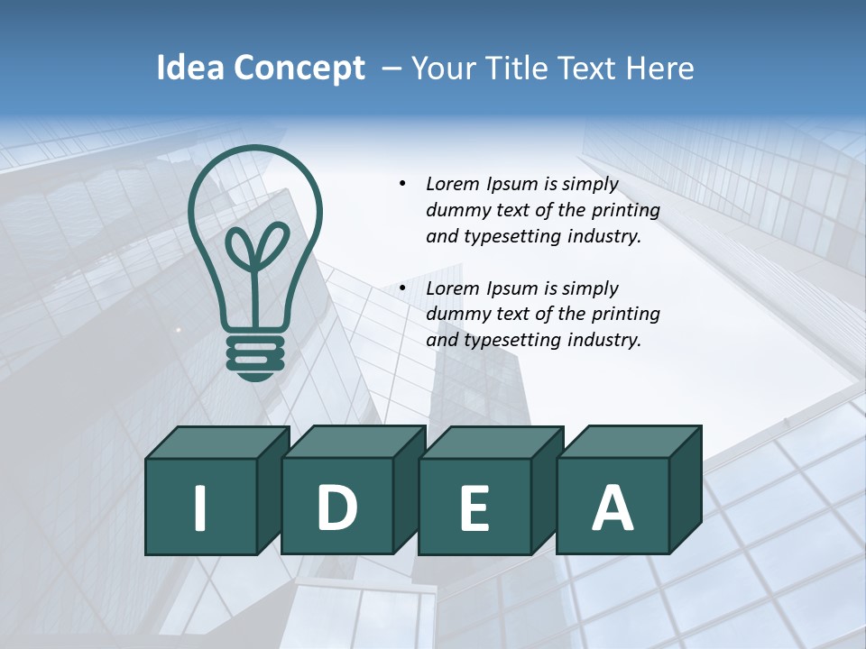 Klar Grau Hochhaus PowerPoint Template