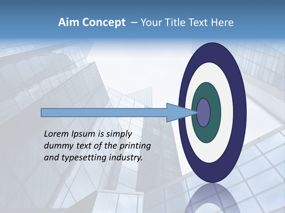 Klar Grau Hochhaus PowerPoint Template