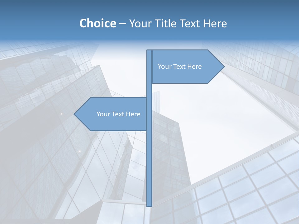 Klar Grau Hochhaus PowerPoint Template