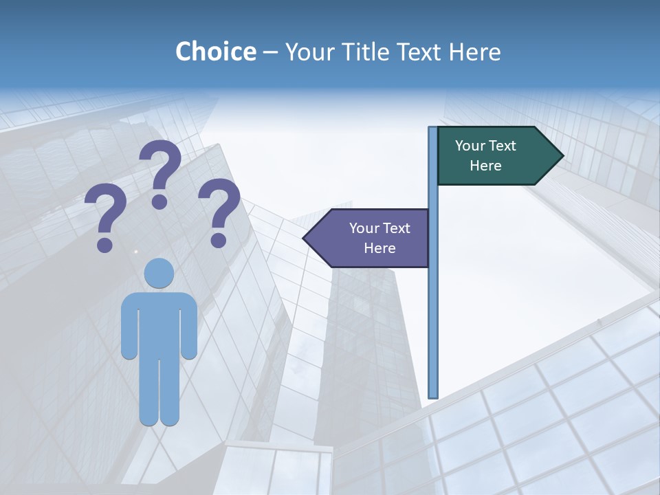 Klar Grau Hochhaus PowerPoint Template
