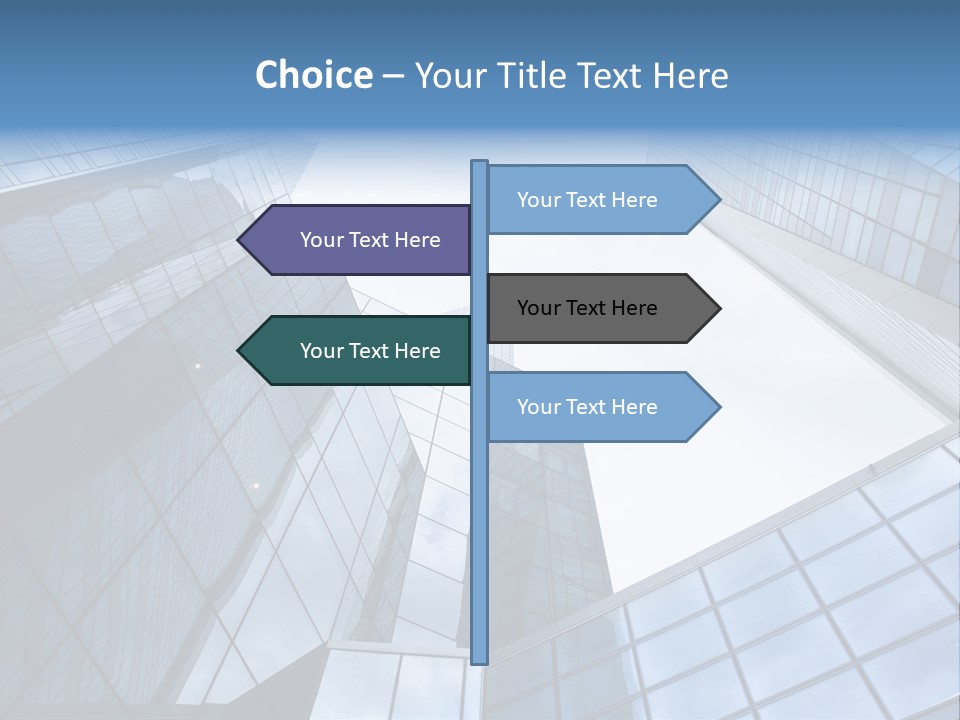 Klar Grau Hochhaus PowerPoint Template