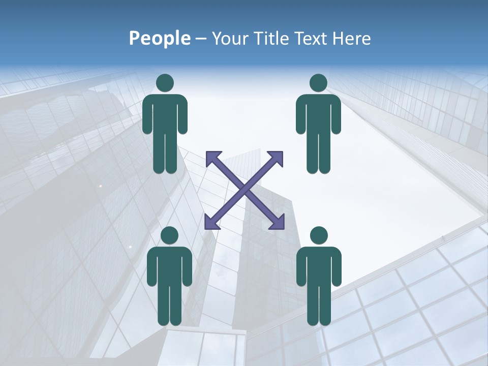 Klar Grau Hochhaus PowerPoint Template