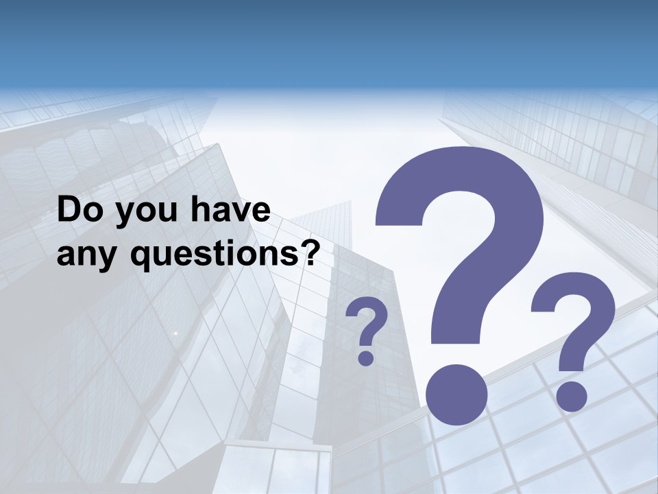 Klar Grau Hochhaus PowerPoint Template