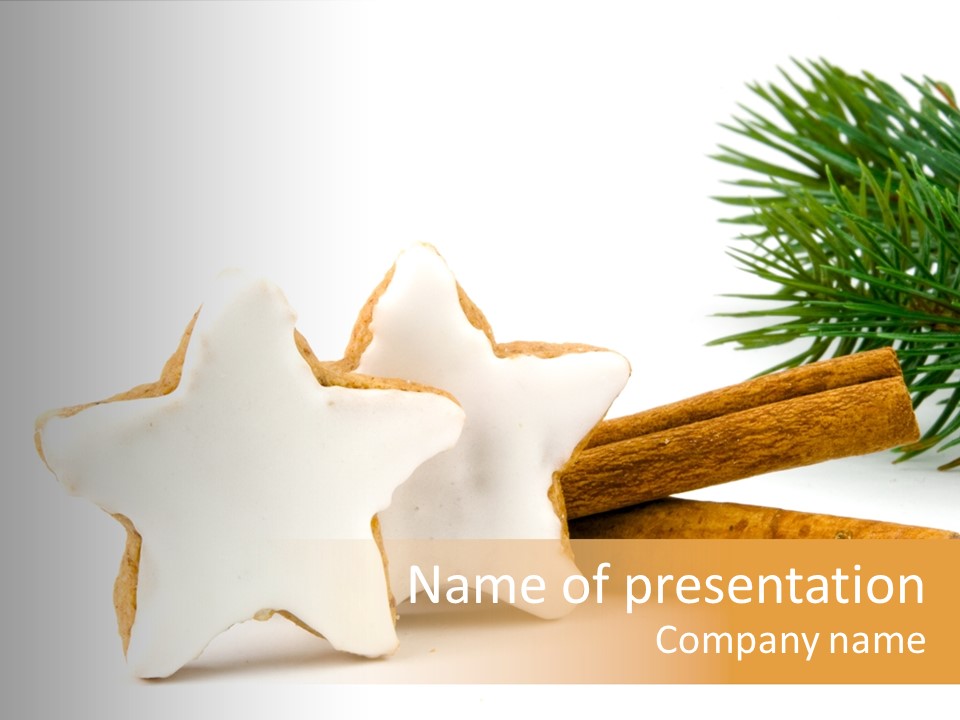 Weihnachten Zimt Freigestellt PowerPoint Template