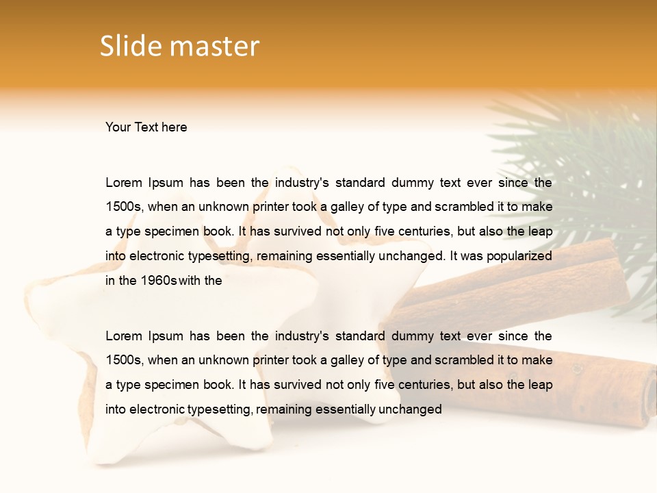 Weihnachten Zimt Freigestellt PowerPoint Template