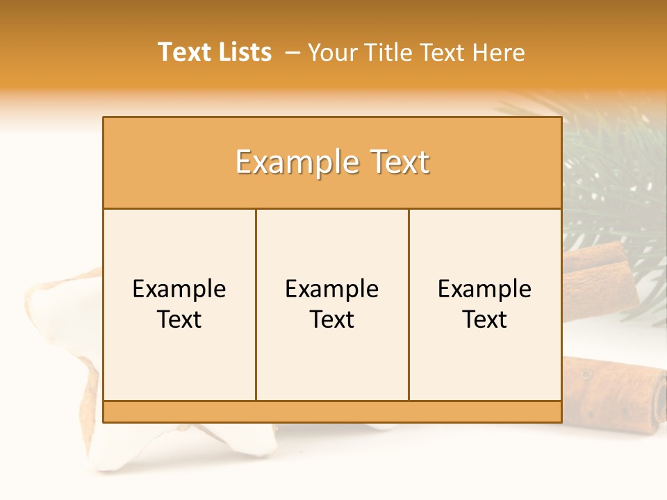 Weihnachten Zimt Freigestellt PowerPoint Template