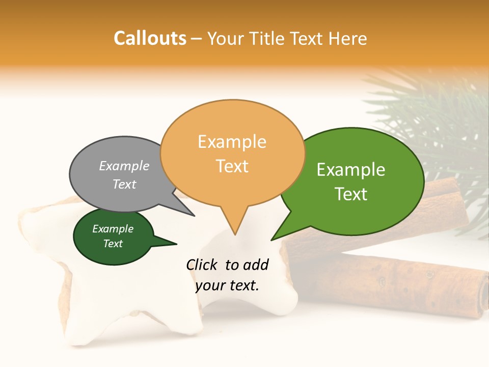 Weihnachten Zimt Freigestellt PowerPoint Template